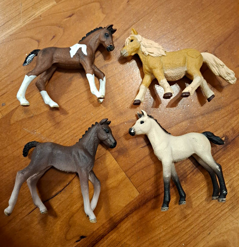 Schleich pferde ponys - 4x,